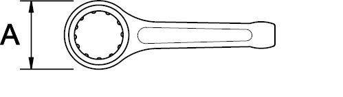 SLOGGING RING WRENCH 65 MM DIN-7444 PHOSPHATED (12 EDGES)