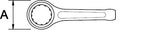 SLOGGING RING WRENCH 65 MM DIN-7444 PHOSPHATED (12 EDGES)