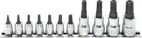 Ko-ken RSX025/11-IPR 1/4, 3/8 Sq. Dr. 11 Piece Tamper-Resistant TORXplus Bit Socket set 8IPR-55IPR