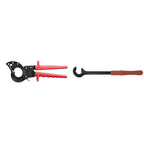 Klein Tools 63060 Cable Cutters, Ratcheting Heavy Duty Cutters for Up to 750 MCM, Great for Cable Preparation & 50400 Cable Bender, 12-Inch