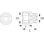 BAHCO BHNSB228-36 NS 1" Hex SOKCET CU-BE 36 mm