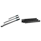 Capri Tools Fine 90-Tooth Extra Long Ratchet Set, 3-Piece and 45-Piece 3/8 in. Drive Shallow, Semi-Deep and Deep Impact Socket Set, Metric, 8 to 22 mm