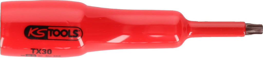 KS Tools 117.2444 1/2" bit socket with protective insulation for Torx screws, T20, long
