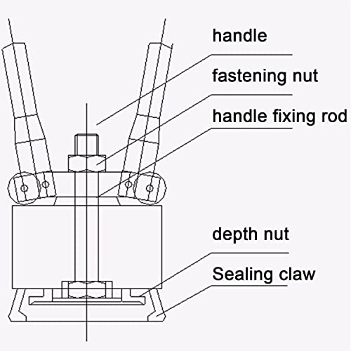 Manual Barrel Sealing machine35&70mm Crimper Sealer, Manual Barrel Sealing Machine, 200L Drum Pressure Cap Sealing Barrel Crimping Tool, Drum/Drum Cap Seal Crimping Tool,75MM