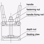 Manual Barrel Sealing machineIron Barrel Sealing Machine, Drum Sealing Pliers, 200l/53 Gallon Drum Cap Seal Barrel Crimping Tool, 35&70mm Crimper Sealer,35MM