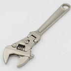 8-inch Adjustable Ratchet Wrench Rotating and Folding Handle Dual-use, Wrench Repair Wrench Key Hand Tool
