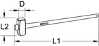 Sledge hammer, fiberglas handle, 5000g