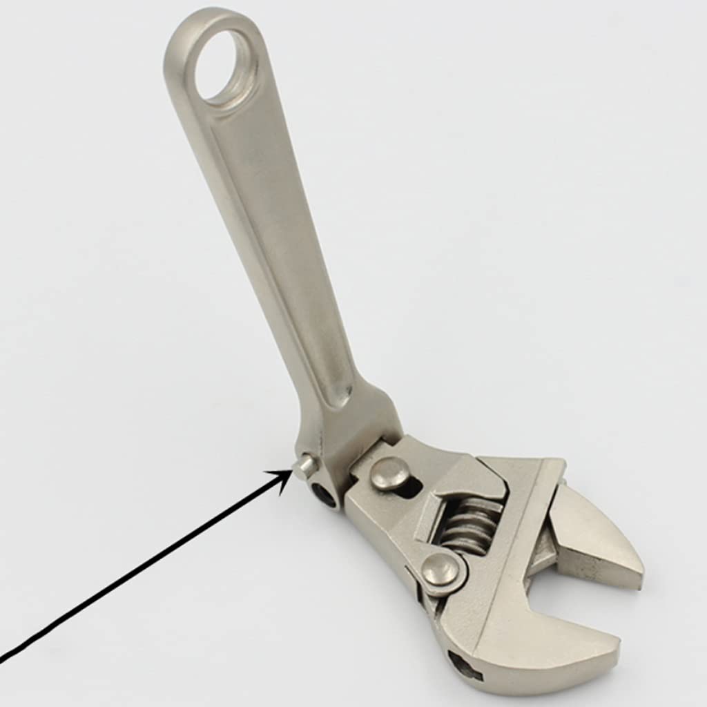 8-inch Adjustable Ratchet Wrench Rotating and Folding Handle Dual-use, Repair Key Hand Tool