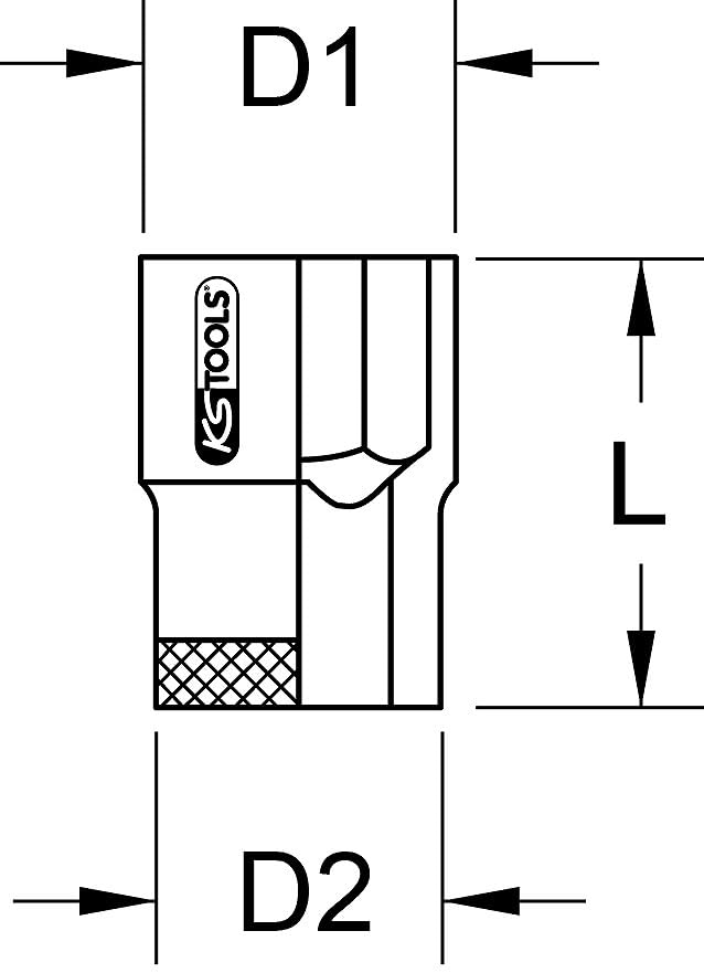 KS Tools 963.0093 BRONZEplus Socket 1" hexagon 26 mm
