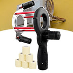 Air Conditioning Tape Winding Machine/Handheld Pipe Wrapping Tape Tools/7cm Pipe Cable Tie Winding Tool,70-380 RPM, 20m/Min,with 5 Rolls of Cable Ties&1500mah Battery