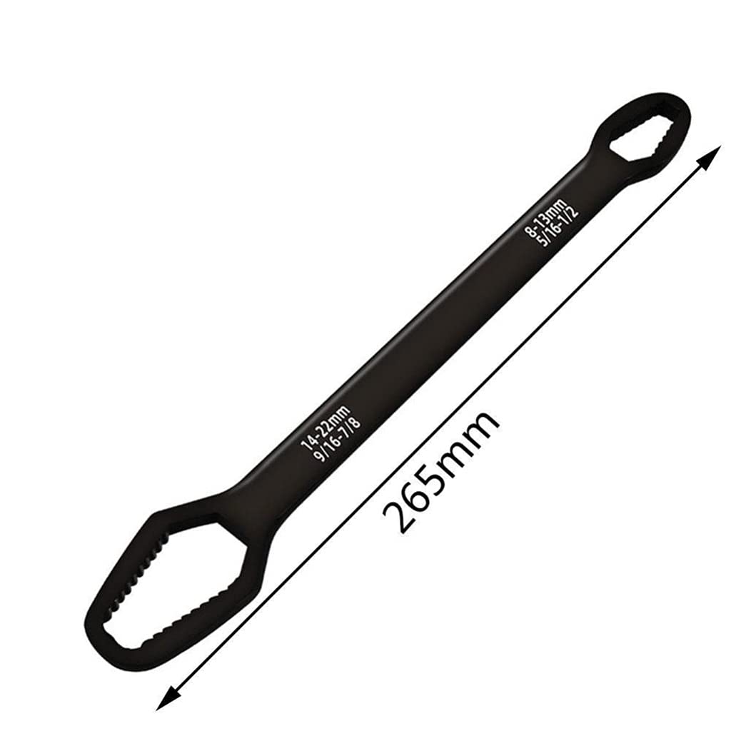 22mm Universal Double-Head Wrench Torx Spanner Car Bicycle Repair Tool Screw Nuts Wrenches Ratchet Wrench End Hand Tool(D)