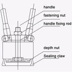 Manual Barrel Sealing machine200L Drum Pressure Cap Sealing Barrel Crimping Tool 35&70mm Crimper Sealer 53 Gallon Manual Barrel Sealing Machine,1set (35mm)