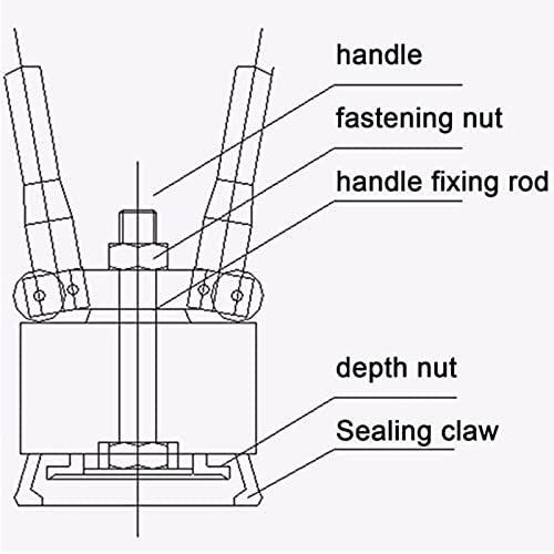 Manual Barrel Sealing machine200L Drum Pressure Cap Sealing Barrel Crimping Tool 35&70mm Crimper Sealer 53 Gallon Manual Barrel Sealing Machine,1set (35mm)