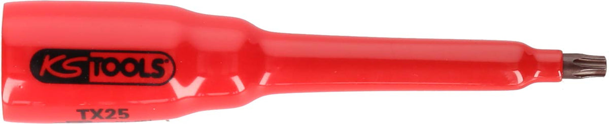 KS Tools 117.2466 3/8" bit socket with protective insulation for Torx screws, T27, long