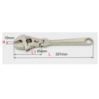 8-inch Adjustable Ratchet Wrench Rotating and Folding Handle Dual-use, Wrench Repair Wrench Key Hand Tool