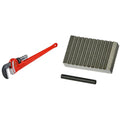 RIDGID 31035 Heavy-Duty Straight Pipe Wrench & 31725 Pipe Wrench Heel Jaw with Pin Assembly
