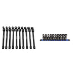 Astro Tools 78354 10-Piece Torque-Saver Impact Extension Socket Set and Astro Pneumatic 78344 10-Piece Nano Pinless Impact Sockets