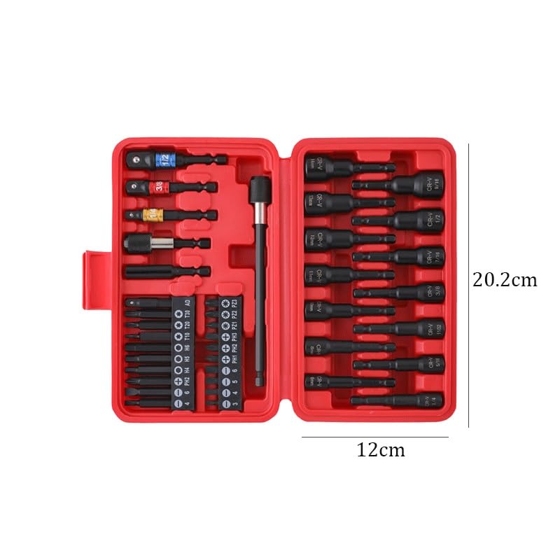 40 Piece Socket Screwdriver Extension Bar Adapter Tool Set