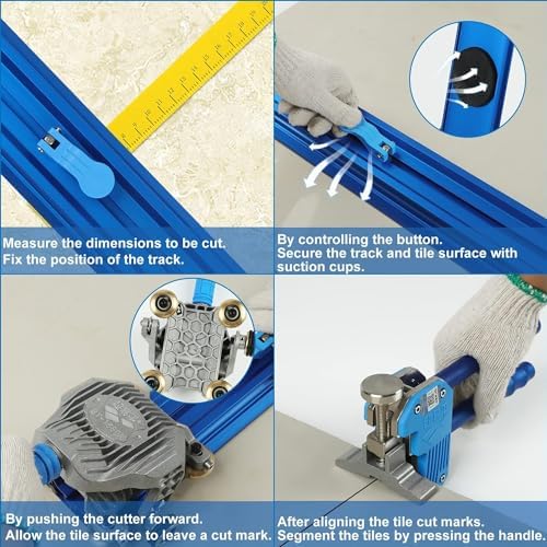 Manual Tile Cutter, Professional Porcelain Ceramic Tile Cutting Machine for Precision Cuts, for Home Improvement and DIY Projects