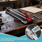 Manual tile cutter, for ceramic floor tiles, precision double-rail tool alloy wheels.