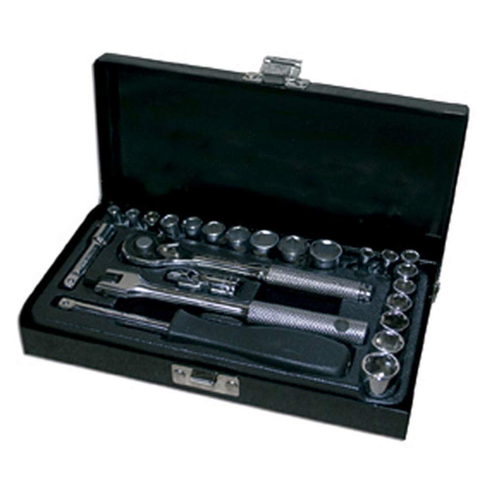 24PC-SOCKET WRNCH(4-13 MM AND 3/16"-1/2")6 EDGE