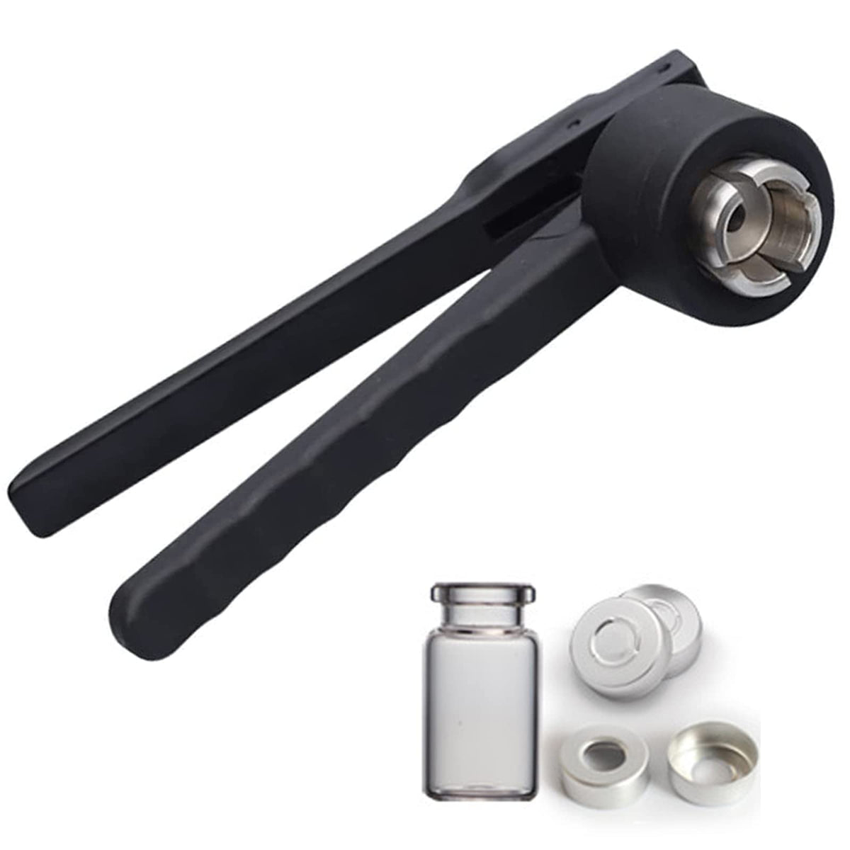 13mm/20mm Flip Off Vial Crimper, Manual Vial Crimper, Bottle Cap Crimping Tool for Aluminum Plastic/Full Aluminum, Medical Capping Machine, 20-30 Bottles/Min