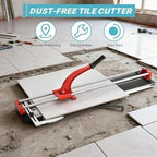 Manual tile cutter, for ceramic floor tiles, precision double-rail tool alloy wheels.
