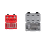 TEKTON 3/8 Inch Drive Hex Bit Socket Set, 38-Piece (1/8-3/8 in., 3-10 mm) | SHB91316 & 3/8 Inch Drive Torx/TR Torx Bit & External Star Socket Set, 36-Piece (T10-T60, TR10-TR60, E4-E20) | SKT15402