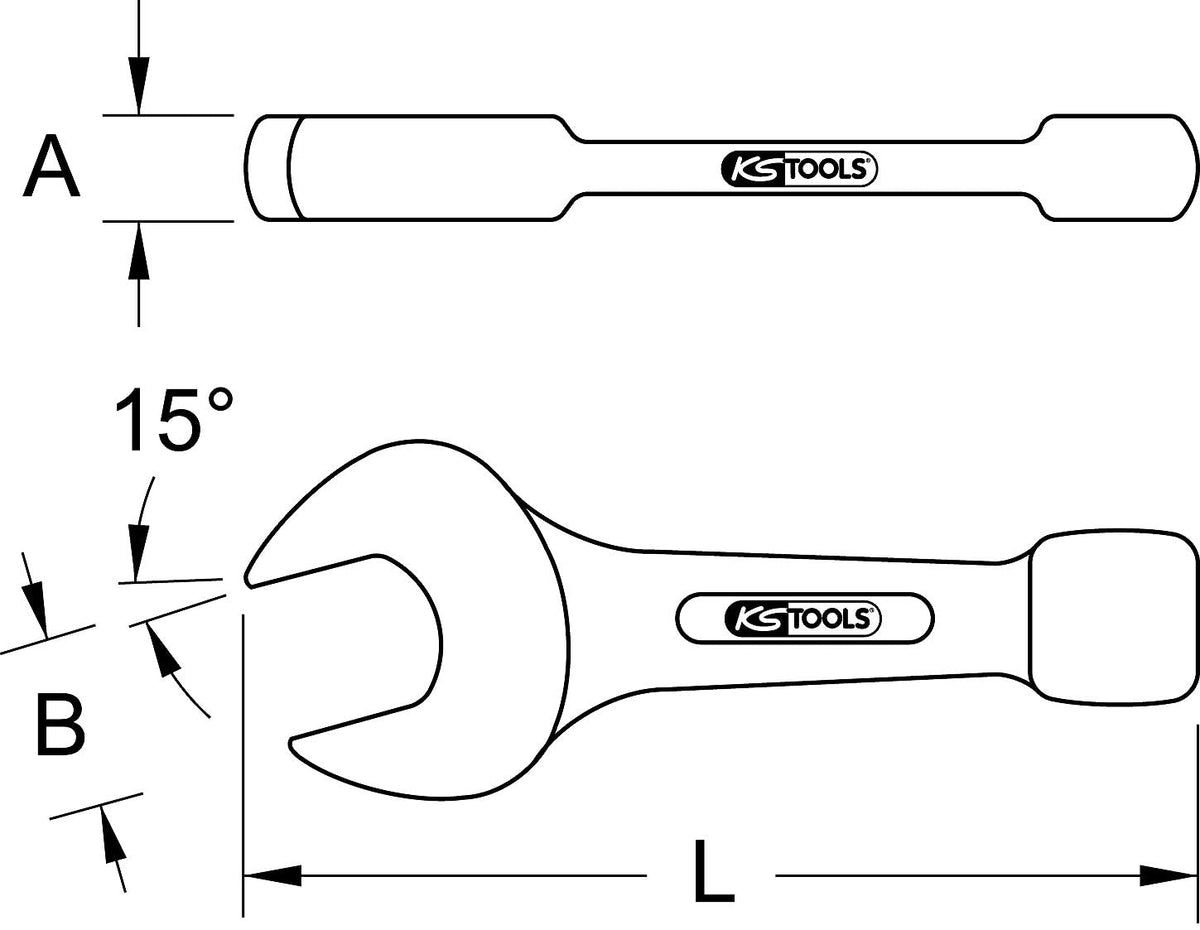 KS Tools 963.0085 BRONZEplus Open ended slogging spanner 3/4"