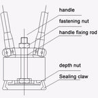 Manual Oil Barrel Sealing Machine, 200L(53 Gallon) Oil Drum Pressure Cap Sealing Barrel Crimping Tool 35&70mm Crimper Sealer, Oil Iron Drum Lid Sealing Plier,70mm