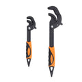 2PCS Universal Key Pipe Wrench Opening End Spanner Set High-carbon Steel Snap N Grip Tool Plumber Multifunctional Hand