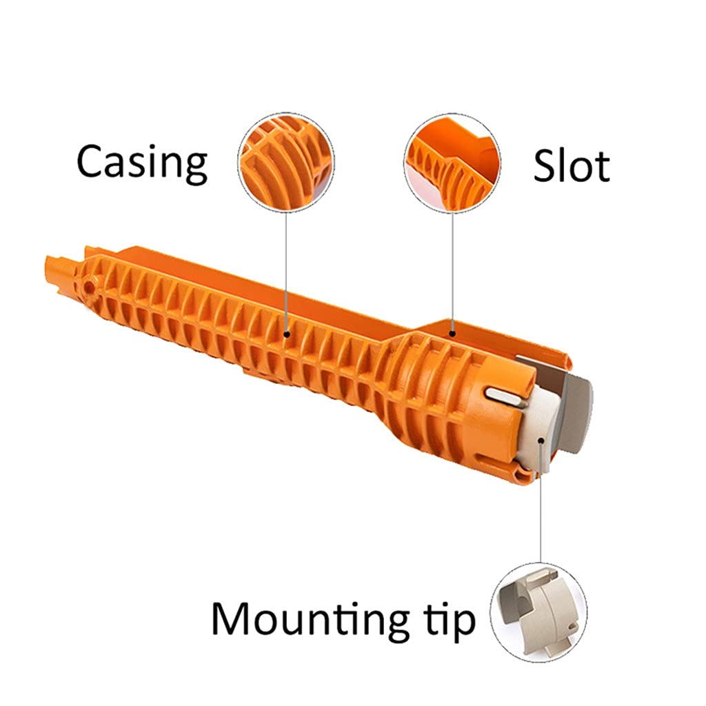 Multi-Function Water Pipe Wrench Bathroom Wrench Plumbing Installation Tool Multifunctional Household Water Pipe Faucet(D)