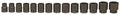 Wright Tool 3/4" Dr., 14 Pc. 6 Pt. Std. Impact Socket Set 3/4" - 1-5/8"