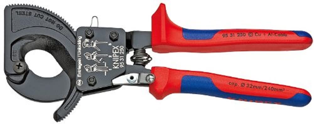 KNIPEX Ratcheting Cable Cut & Klein Tools 21050 Large Cable Stripper (750-350 MCM)