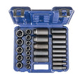 Wright Tool 40715-MC 1/2" Drive SAE 6-Point Standard & Deep Impact Socket Set, 27-Piece Sizes 3/8-inch–1-1/4-inch, Black Oxide, Wright Drive 2.0, Blow Mold Case, Made in USA
