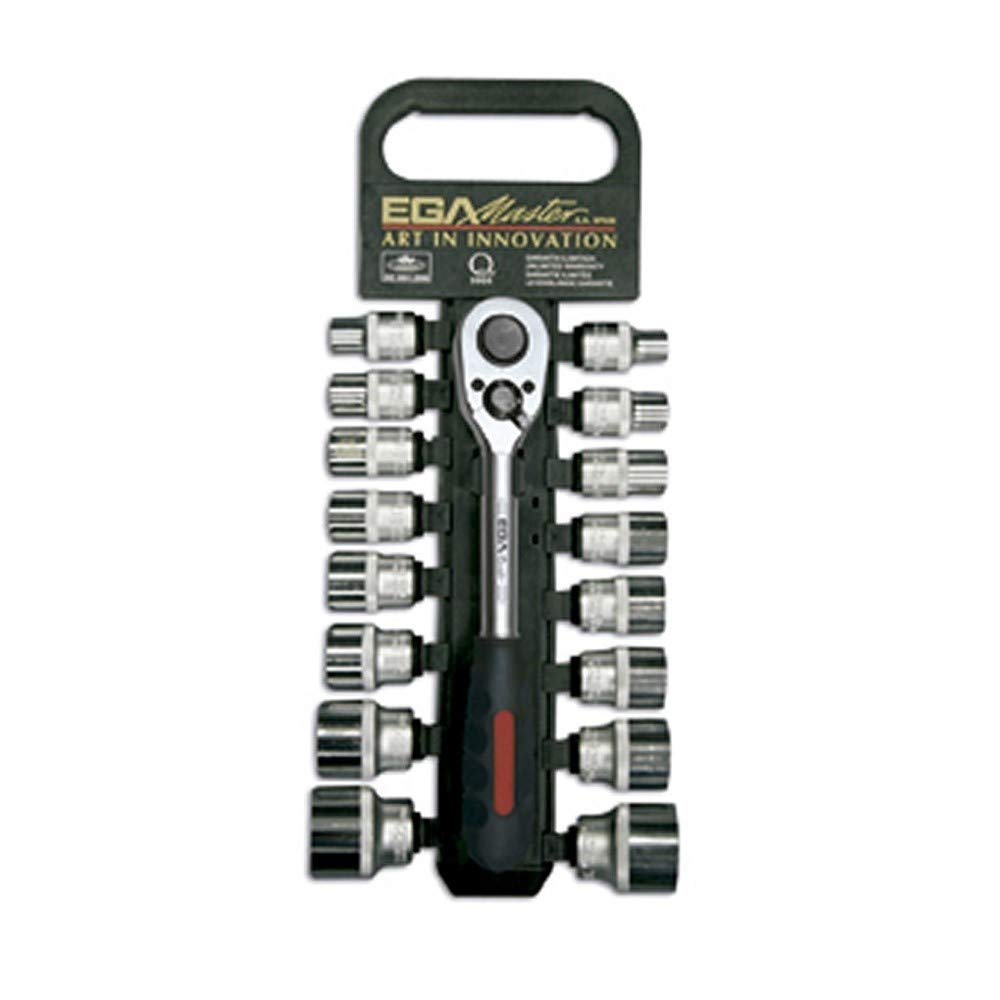 17PC-HEX. SCKT WRNCH & REV RATCHET HNDL OF 1/2" 6 EDGE