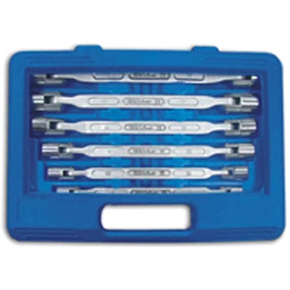 SET 6 DOUBLE ENDED SWIVEL WRENCHES 8-9/18-19 MM