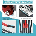 Manual tile cutter, for ceramic floor tiles, precision double-rail tool alloy wheels.