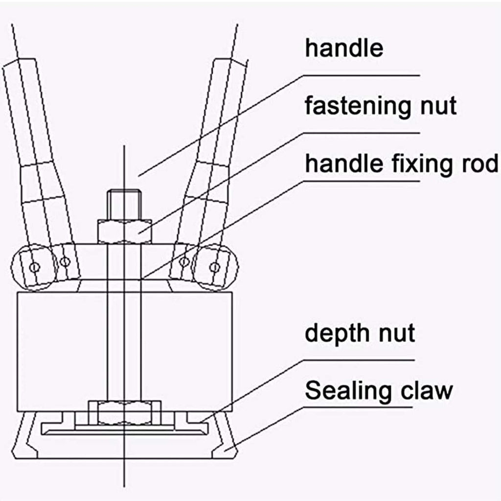 200L Oil Drum Pressure Cap Sealing Barrel Crimping Tool, 35&70mm Crimper Sealer, 53 Gallon Manual Oil Barrel Sealing Machine, Iron Drum Sealing Pliers,Oneset