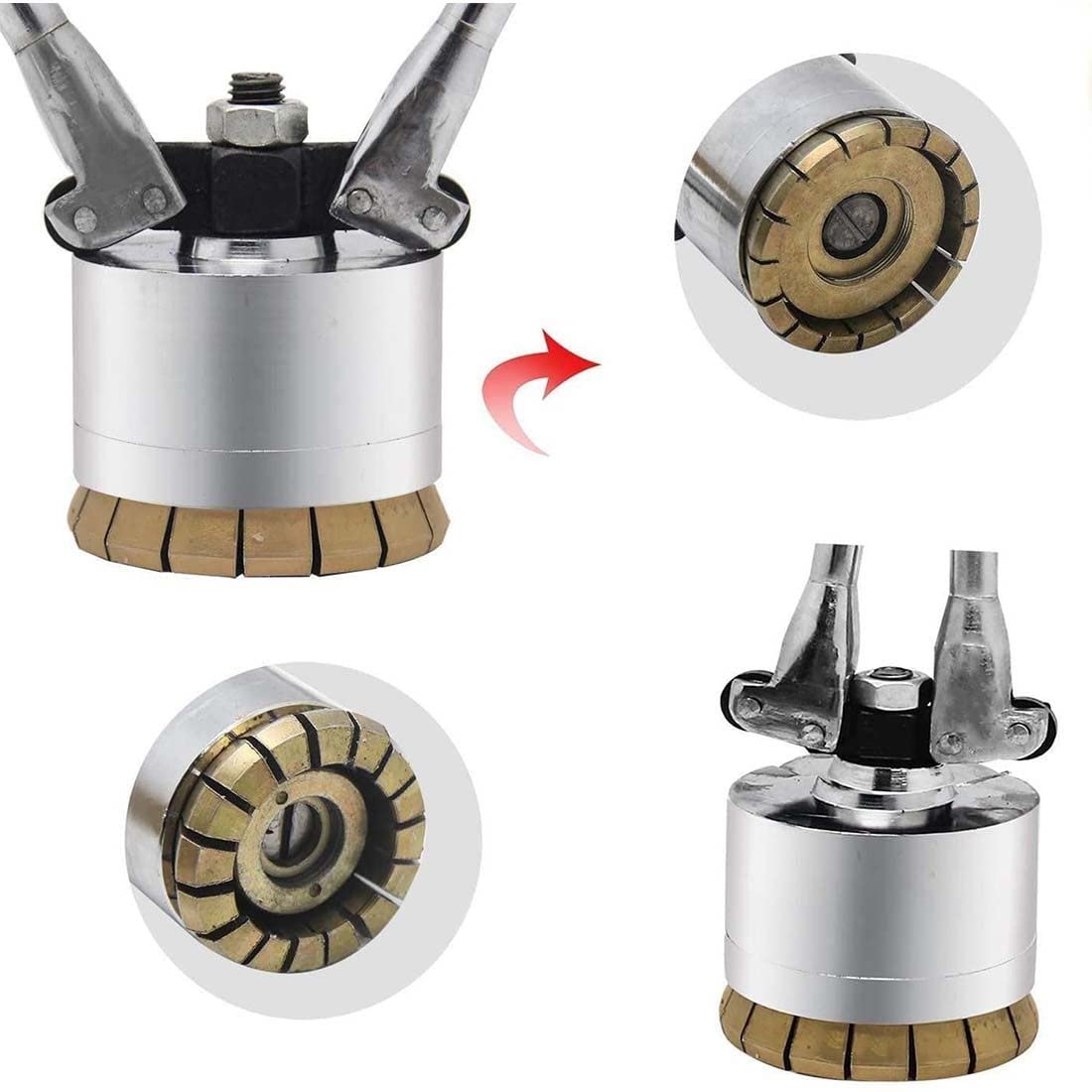 200L Oil Drum Pressure Cap Sealing Barrel Crimping Tool, 35&70mm Crimper Sealer, 53 Gallon Manual Oil Barrel Sealing Machine, Iron Drum Sealing Pliers,Oneset