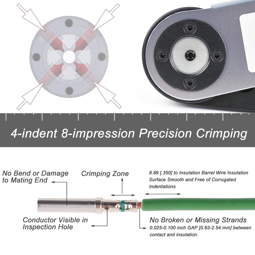 JRready Bundle with 2 Items: ST2158 JRD-HDT-48 Deutsch Crimp Tool Turret Style Positioner and ST5291 Deutsch Pin Removal Tool for Deutsch Size 12 16 20 Solid Contacts Wire Gauge 12-22 AWG