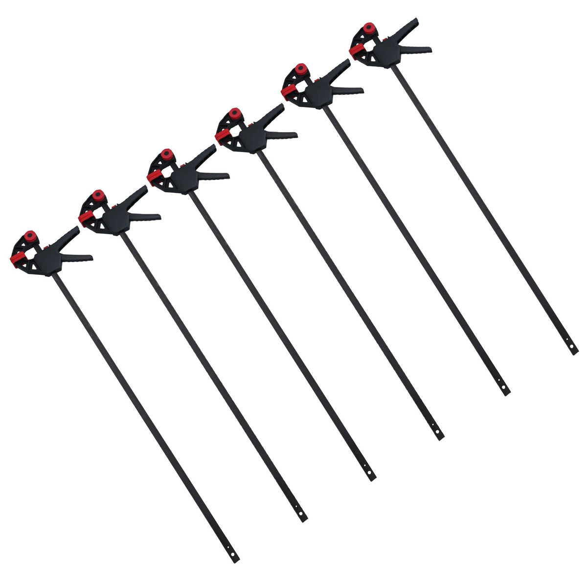 36" Quick Release Ratchet Rapid Bar Speed Clamp Holder Grip Spreader Fastener 6pc