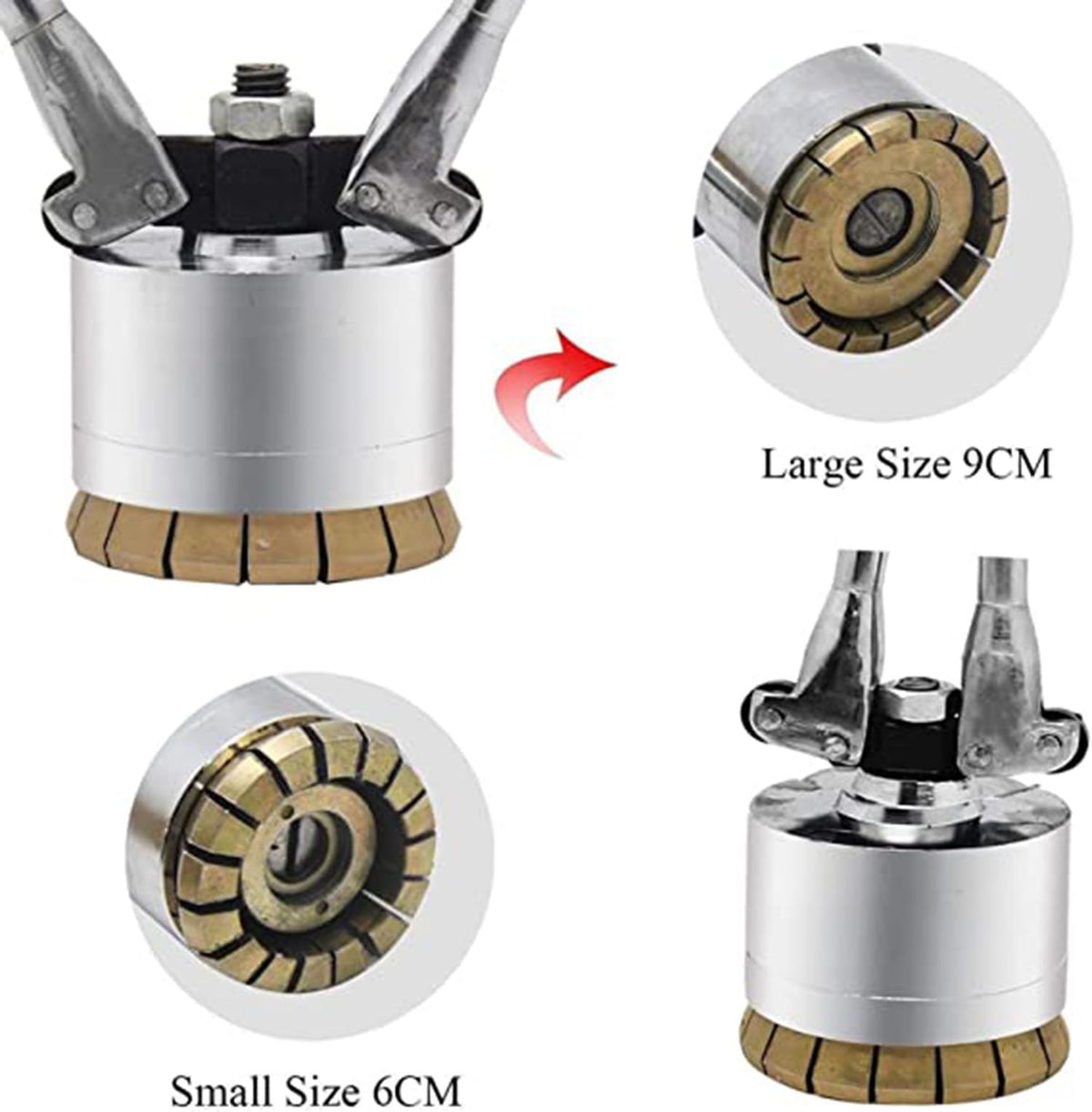 35&70mm Crimper Sealer, Manual Barrel Sealing Machine, 200L Drum Pressure Cap Sealing Barrel Crimping Tool, Drum/Drum Cap Seal Crimping Tool,Oneset