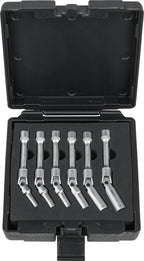 Glow plug swivel wrench set, long, 6 pcs, 3/8"