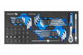 Högert Technik: Tool Set, Hex Wrench, Tool Cabinet Insert with a Set of Hexagon Socket and Socket Spanner with 1/4 Inch Accessories
