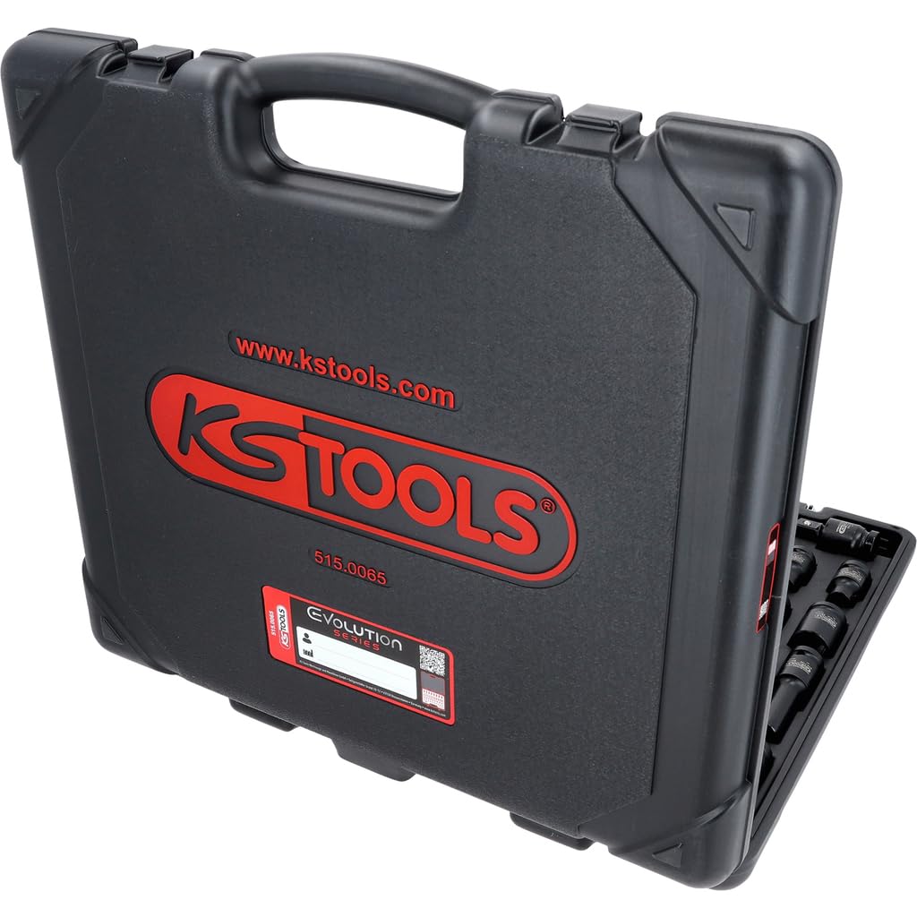 KS Tools 515.0065 1/2" Hexagon Impact Socket Set, 40 Count