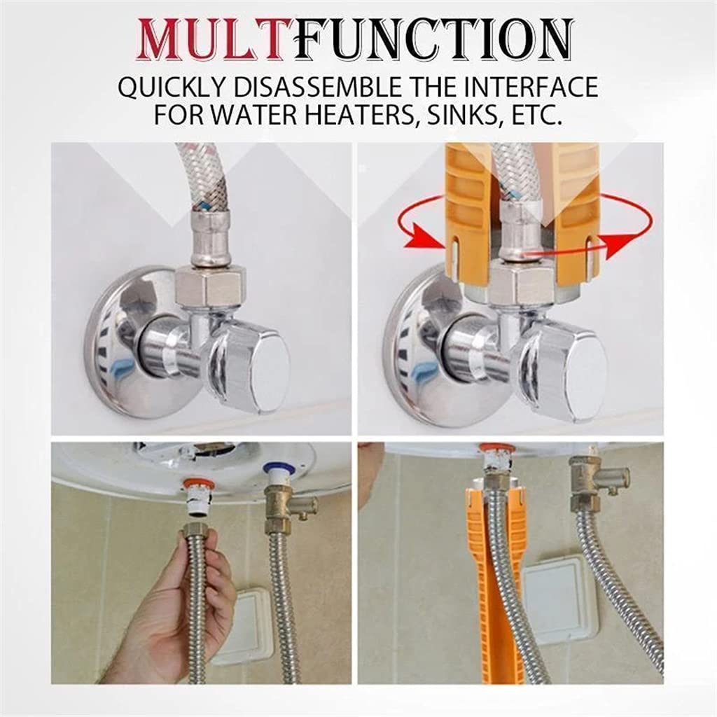 Multi-Function Water Pipe Wrench Bathroom Wrench Plumbing Installation Tool Multifunctional Household Water Pipe Faucet(D)