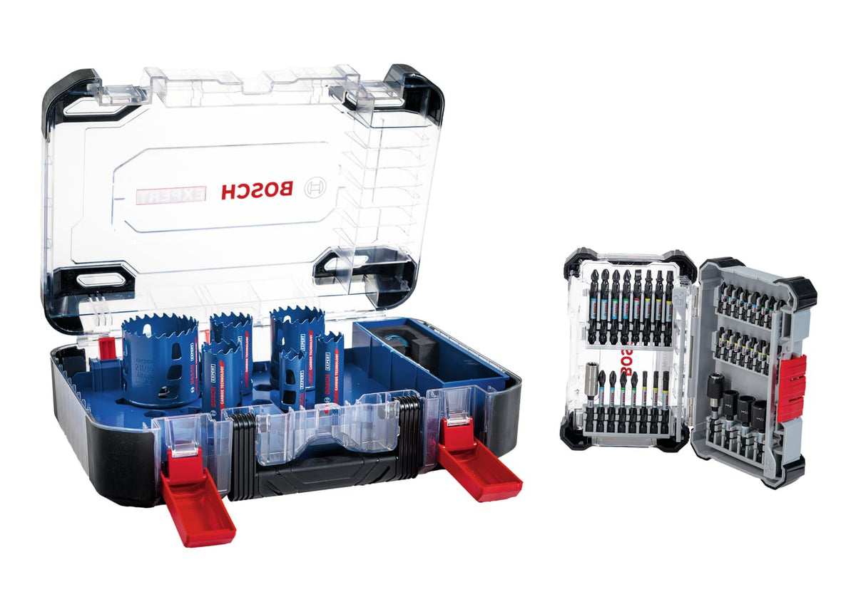 Bosch Expert Hole Saw Set 9 Pieces + Pro Impact Bit Set 2x