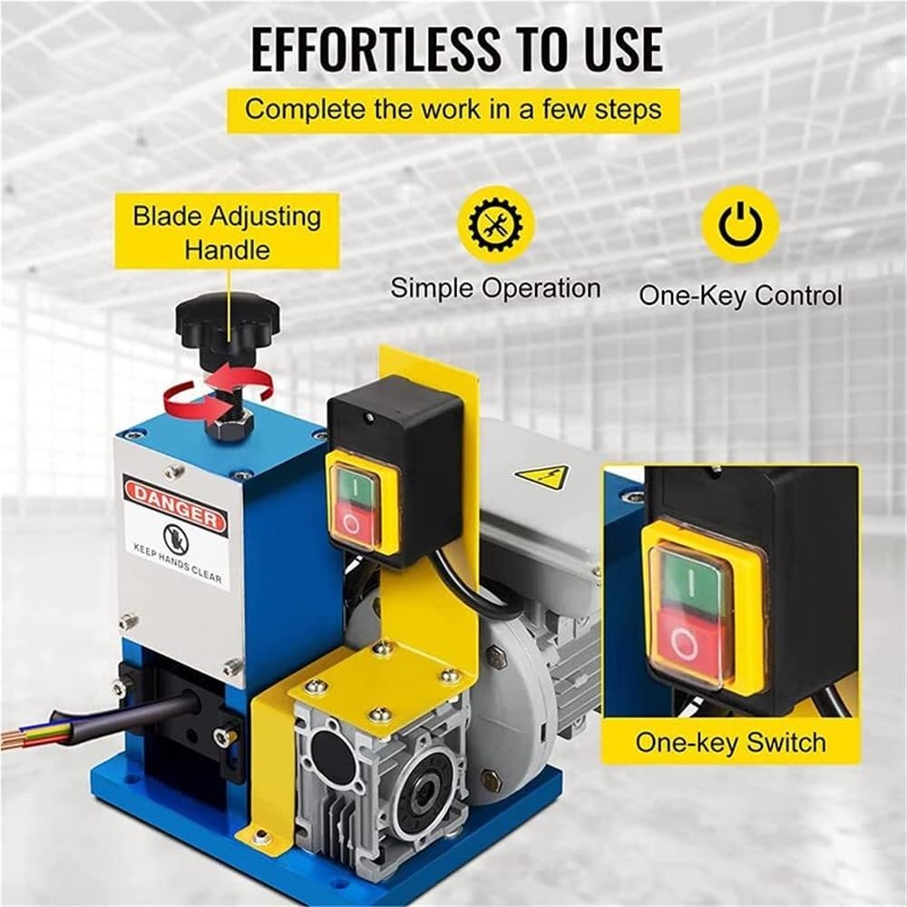 Portable Cable Stripping Tool, Electric Wire Stripper, 4 Channel Cable Stripper DIY Tool for Home Improvement Recycling