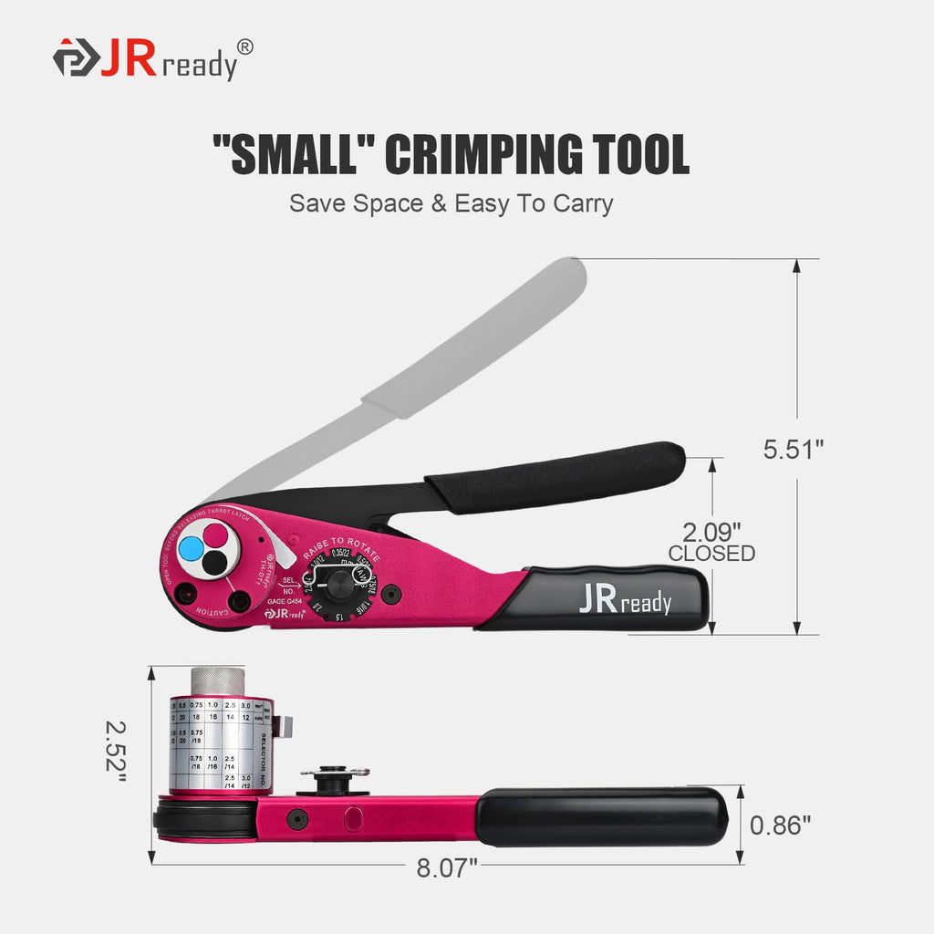 JRready Deutsch Crimp Tool, Deutsch Connector Pins and Sockets Solid Contacts